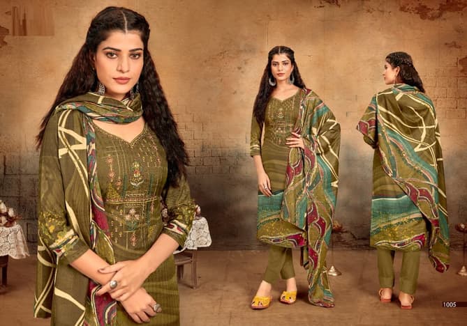 Te Rivayat Winter Casual Wear Digital Printed Pashmina Dress Material Collection